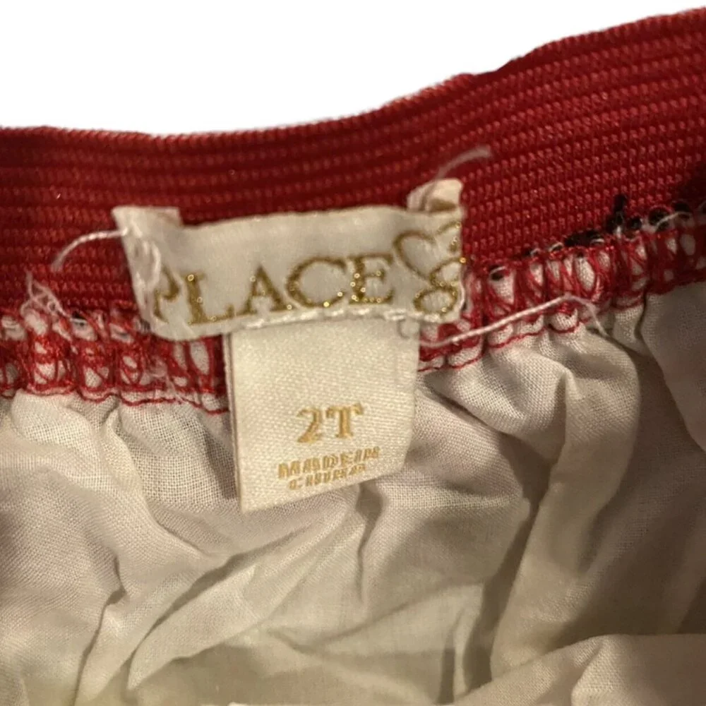 Children's Place 2T Plaid Flannel & Lace Tiered Holiday Skirt